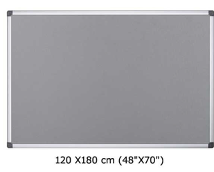Notice Board 120X180 Gray